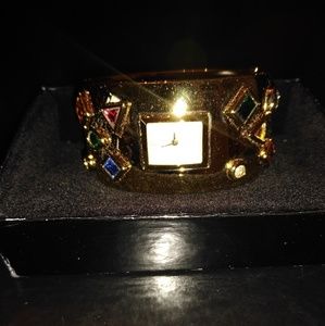Bob Mackie Gold Plated  Cuff Watch